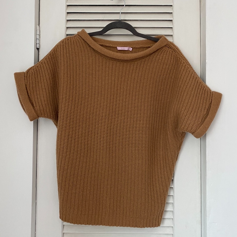 Calypso St. Barth Cashmere Short Sleeve Sweater